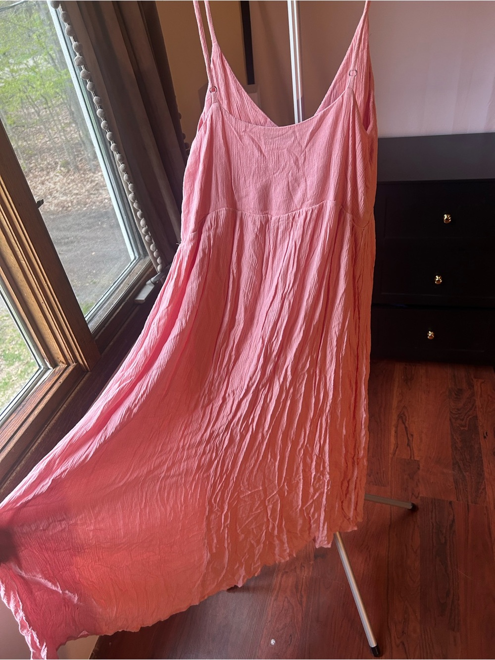 Z Supply Pink Spaghetti Strap Maxi Dress size Large - Picture 4 of 9